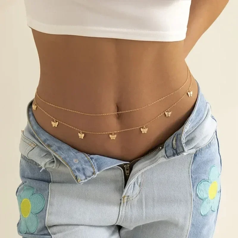 Body Jewelry Charms - New Charm Sexy Double Layer Butterfly