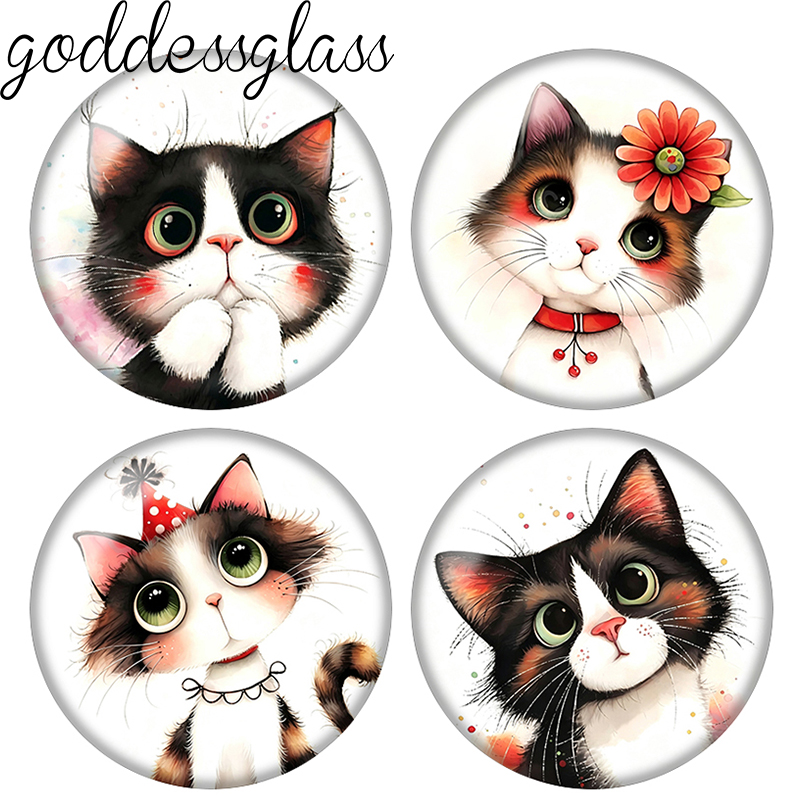 Body Jewelry Top - Cartoon Cute Cat painted cat 10pcs