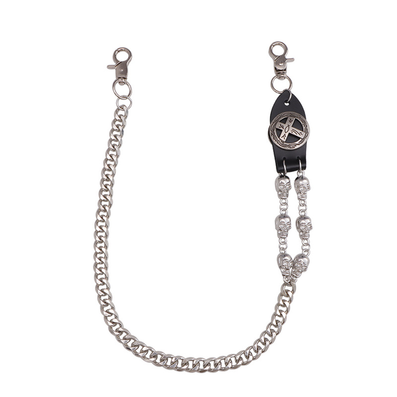 Body Jewelry Charms - Multi‑Layer Pants Chain Leather Cross Skull