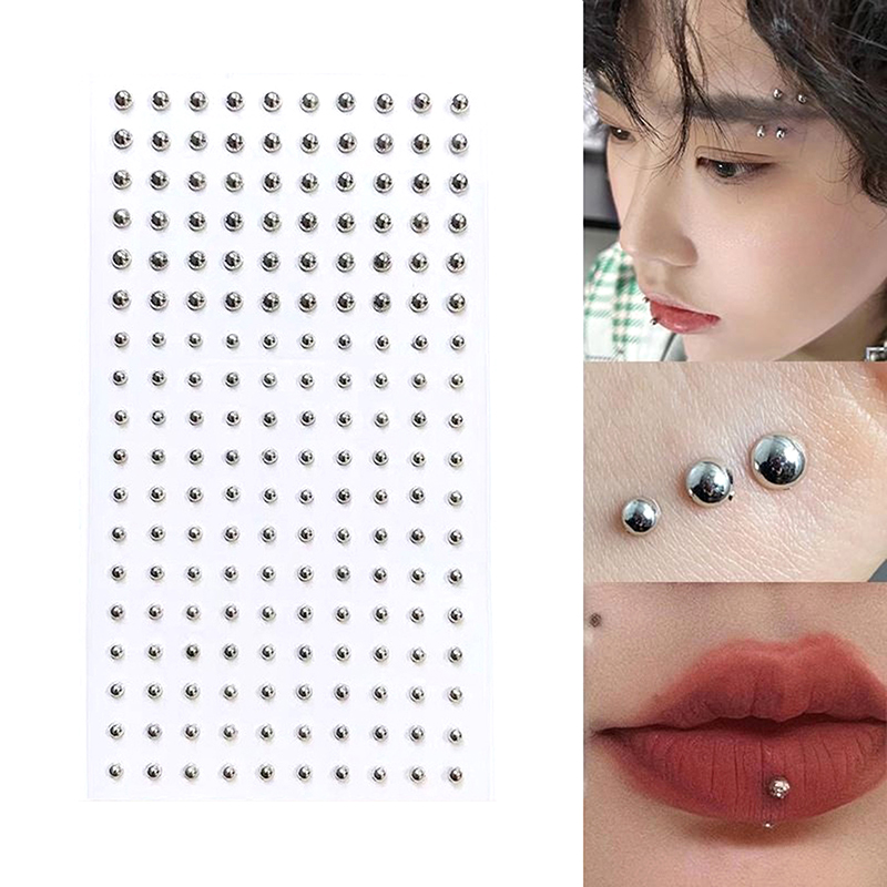 Body Jewelry Diamond - Diamond Sticker Fake Nose Stud Self