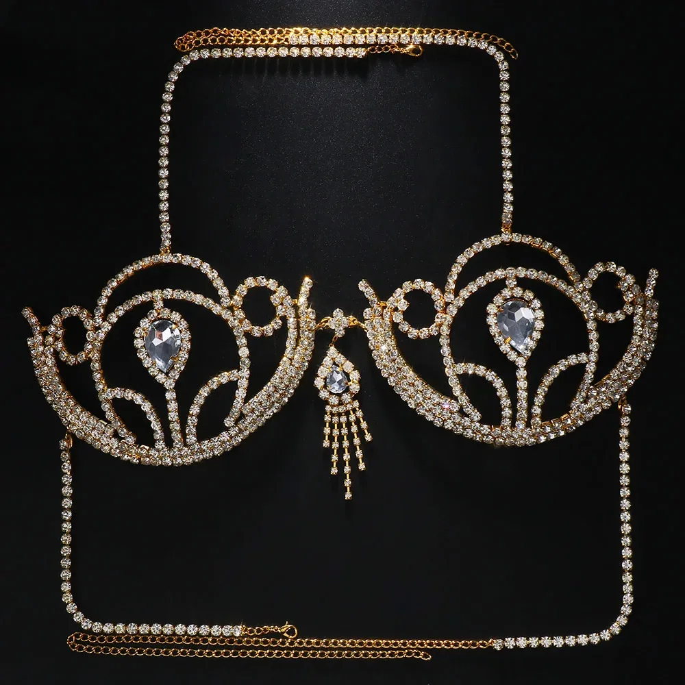 Luxury Rhinestone Bikini Bra G - Body Jewelry Top review and price