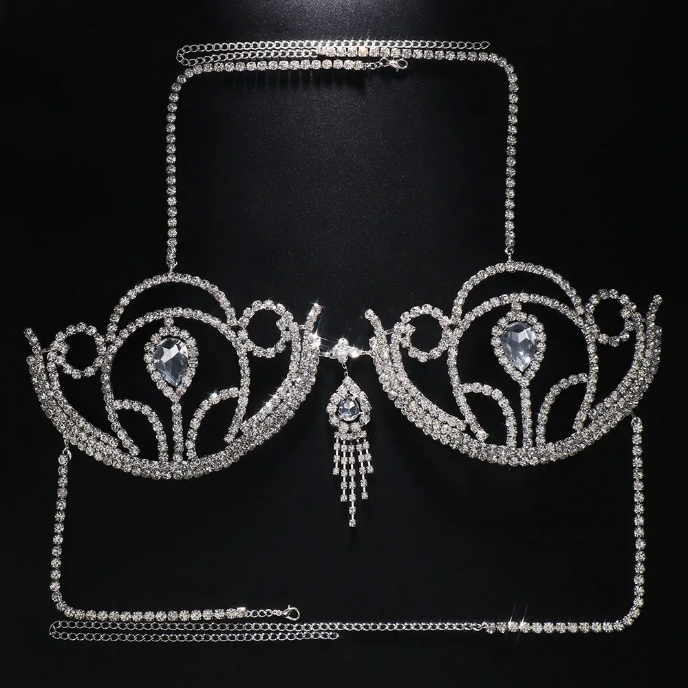 Luxury Rhinestone Bikini Bra G - Body Jewelry Top review and price