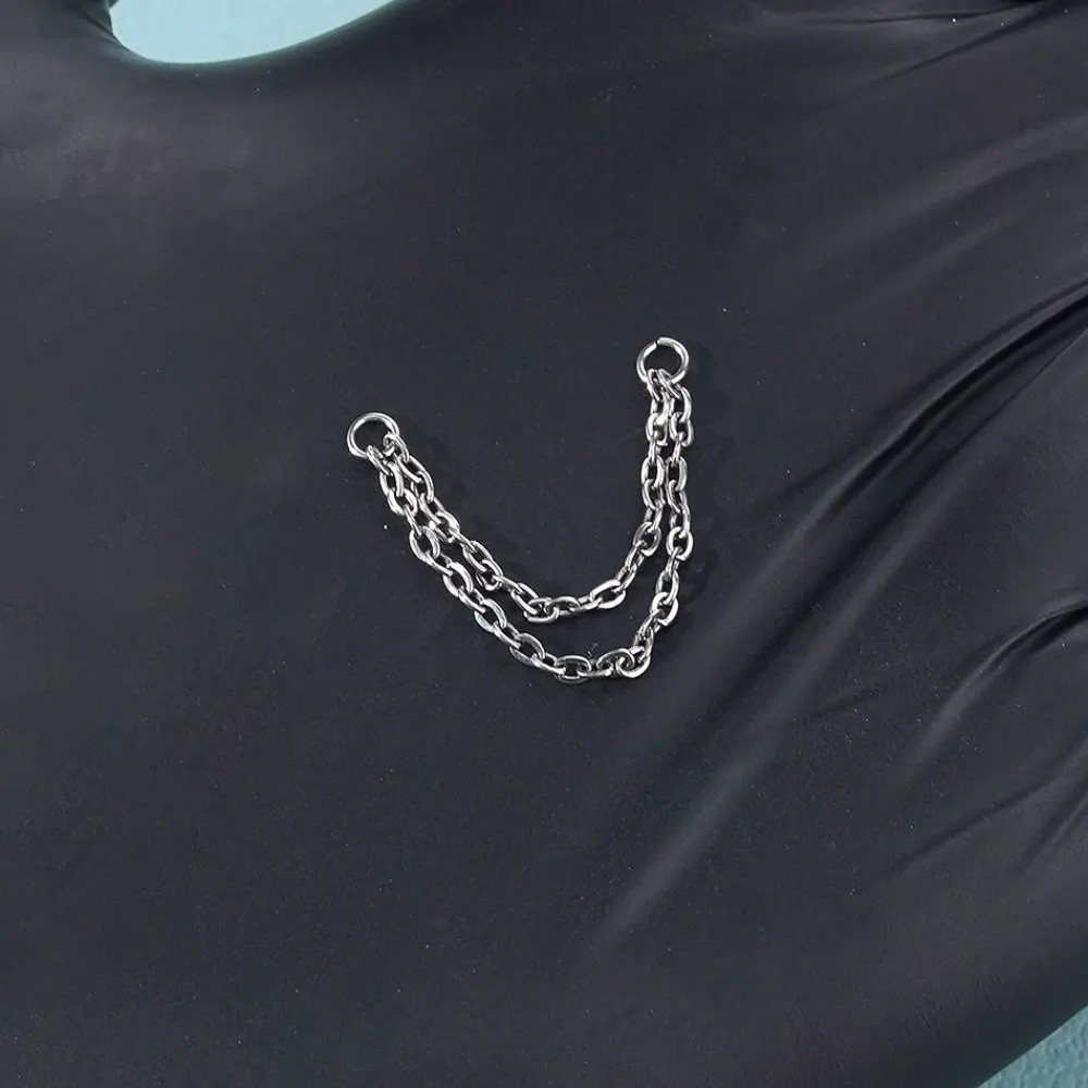 Titanium Nose Chain Three Laye - Body Jewelry Piercing review and price