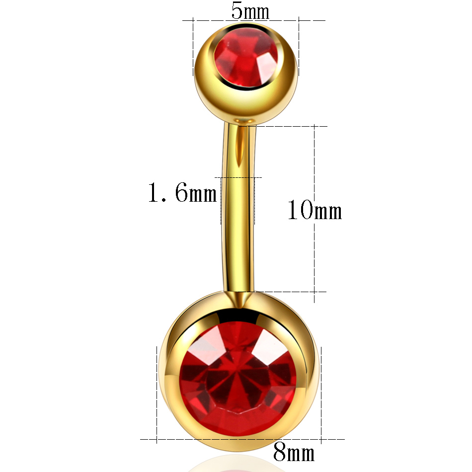 1PC Titanium Crystal Screw Stu - Belly Bar Titanium review and price