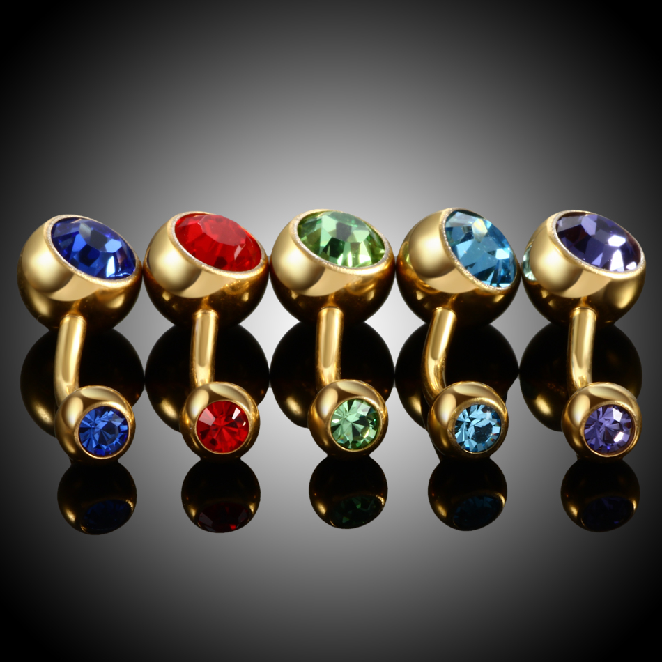1PC Titanium Crystal Screw Stu - Belly Bar Titanium review and price