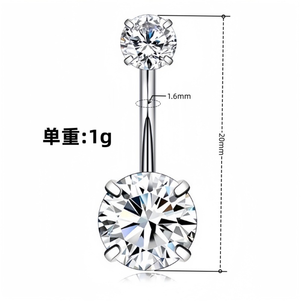 Heart Round Double Head Zircon - Body Jewelry Charms review and price