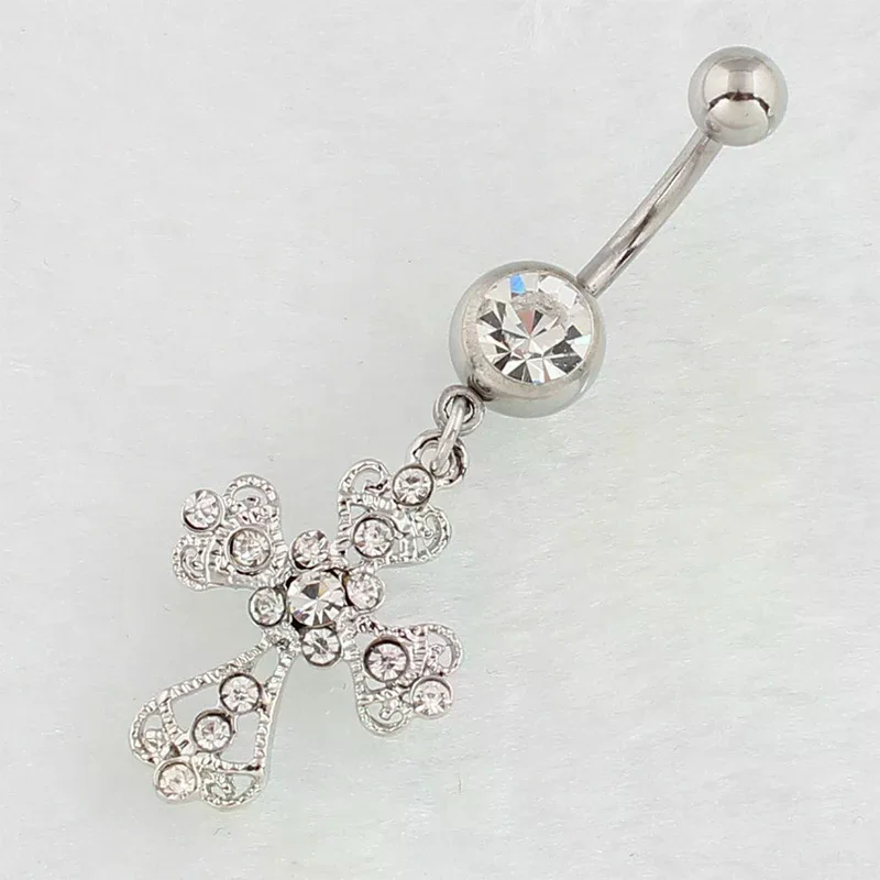 Stainless Steel Cross Pendant  - Belly Bar Titanium review and price