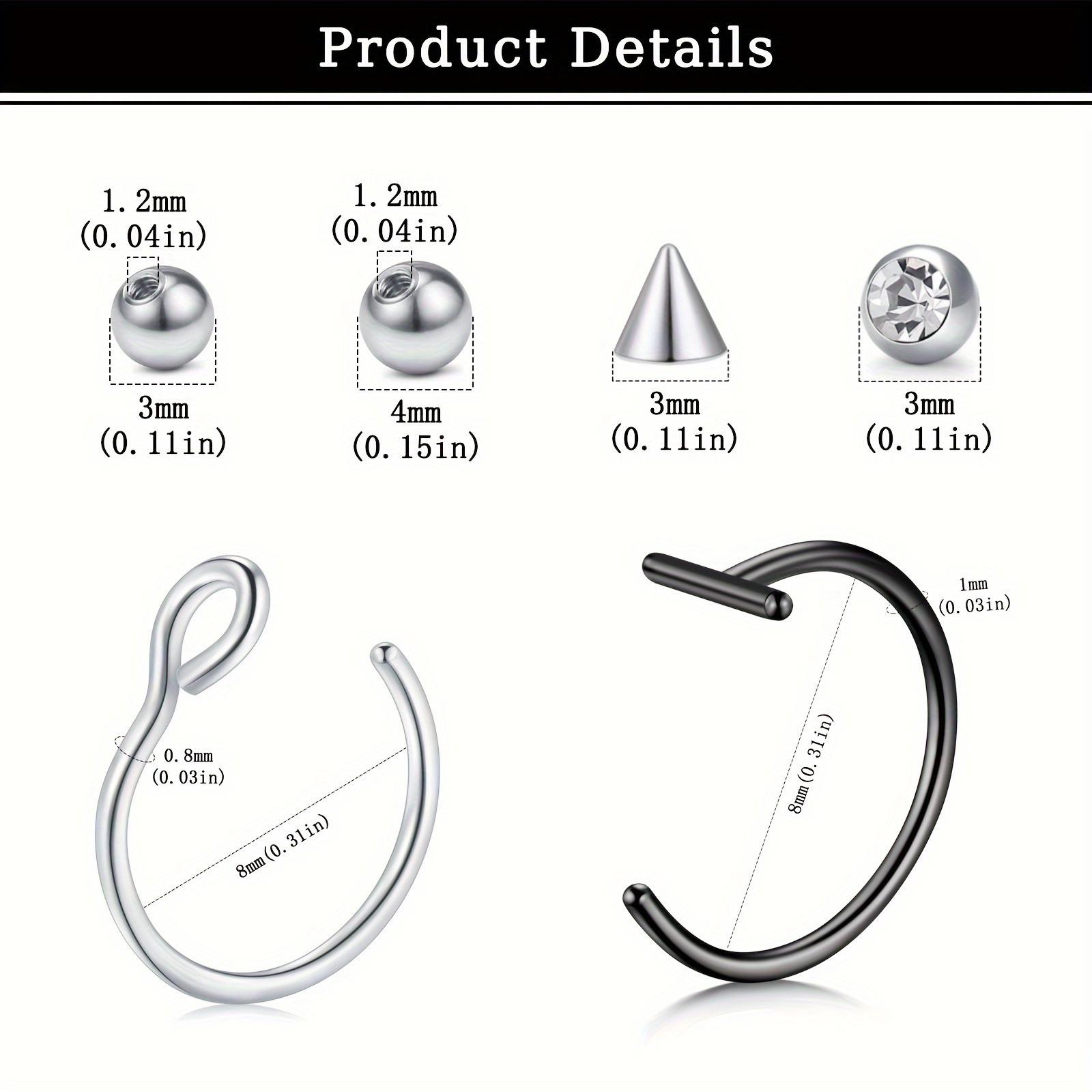 Fake Piercings Fake Lip Ring F - Body Jewelry Piercing review and price