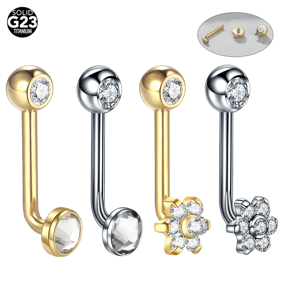 10pcs/lot Titanium Zircon Chri - Belly Bar Titanium review and price