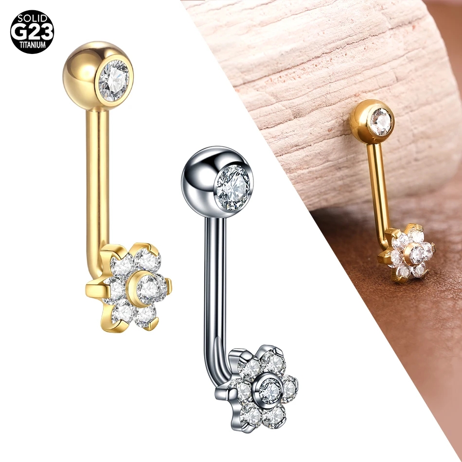 10pcs/lot Titanium Zircon Chri - Belly Bar Titanium review and price