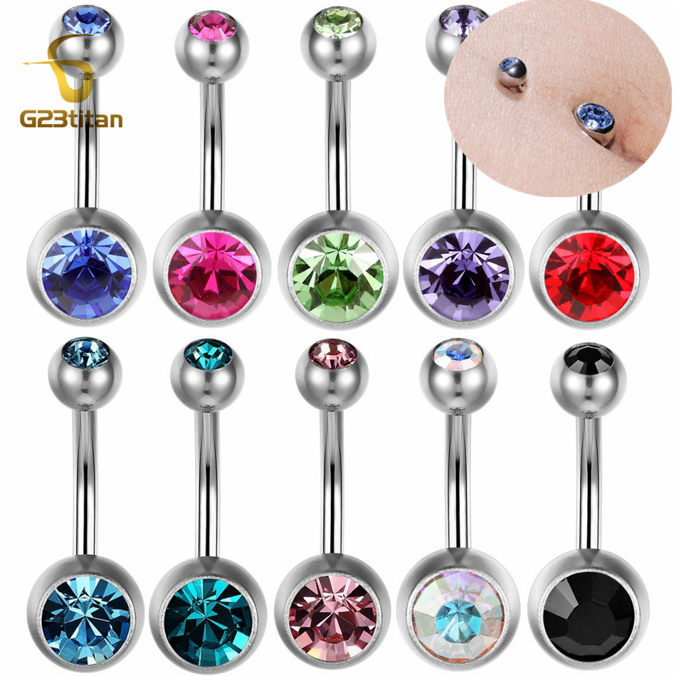 G23Titian 14G 8mm 10mm 12mm Su - Belly Bar Titanium review and price