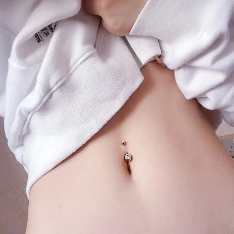 1PC G23 Titanium 14G Gold Colo - Belly Bar Titanium review and price