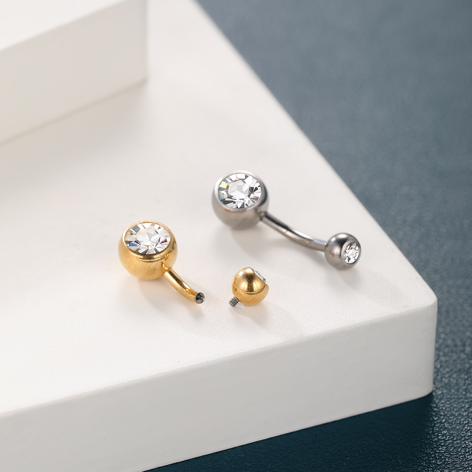 1PC G23 Titanium 14G Gold Colo - Belly Bar Titanium review and price