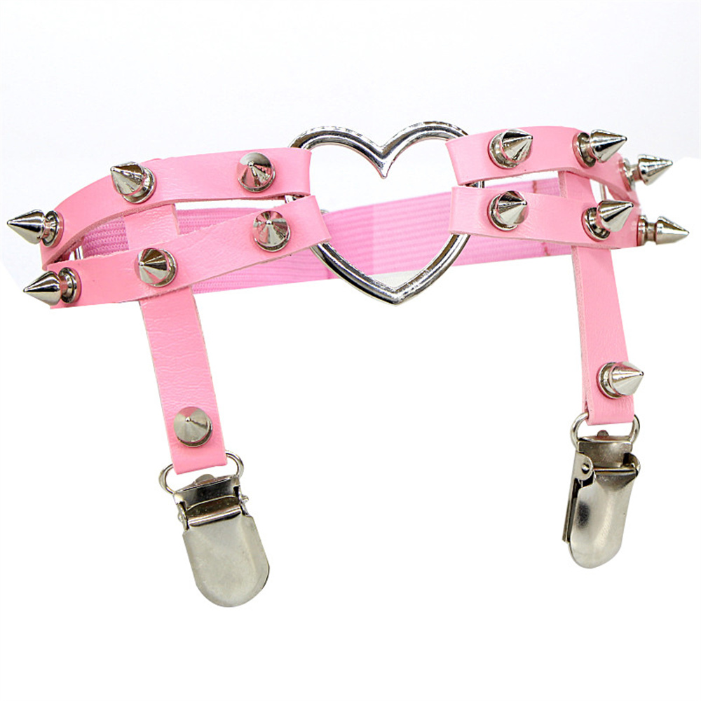 1Pcs Women Punk Goth Heart PU  - Body Jewelry For Sale review and price