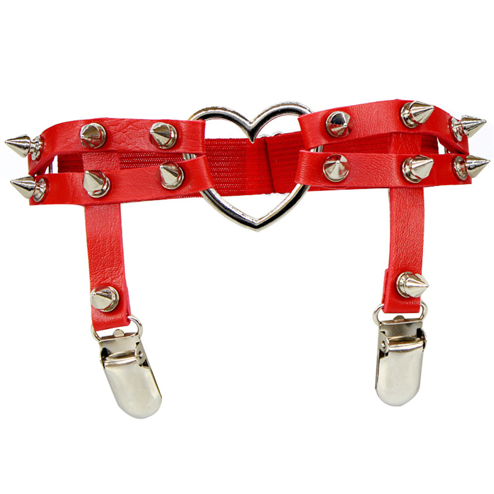 1Pcs Women Punk Goth Heart PU  - Body Jewelry For Sale review and price