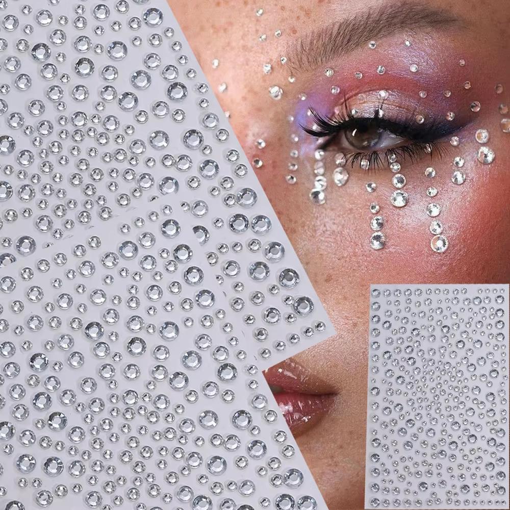 1 Sheet Silver-White Glitter 3 - Body Jewelry Diamond review and price