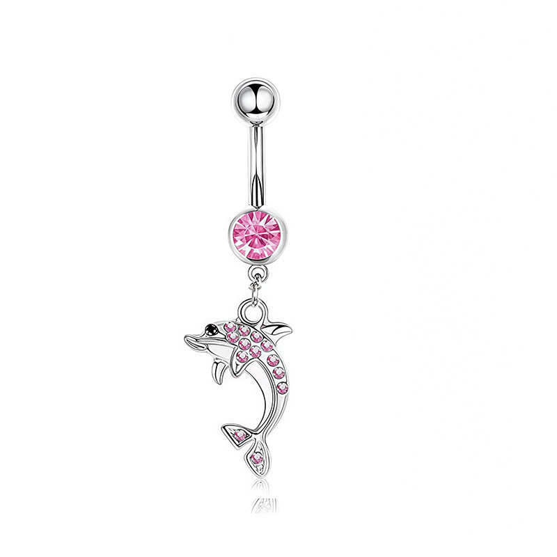 1PCS Pink Crown Belly Button R - Body Jewelry Piercing review and price
