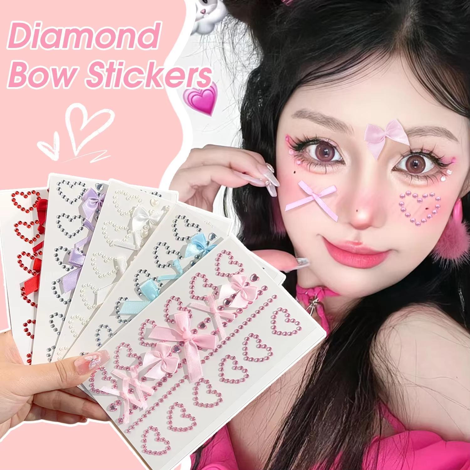 1 Sheet Red Ribbon Bow Sparkly - Body Jewelry Diamond review and price