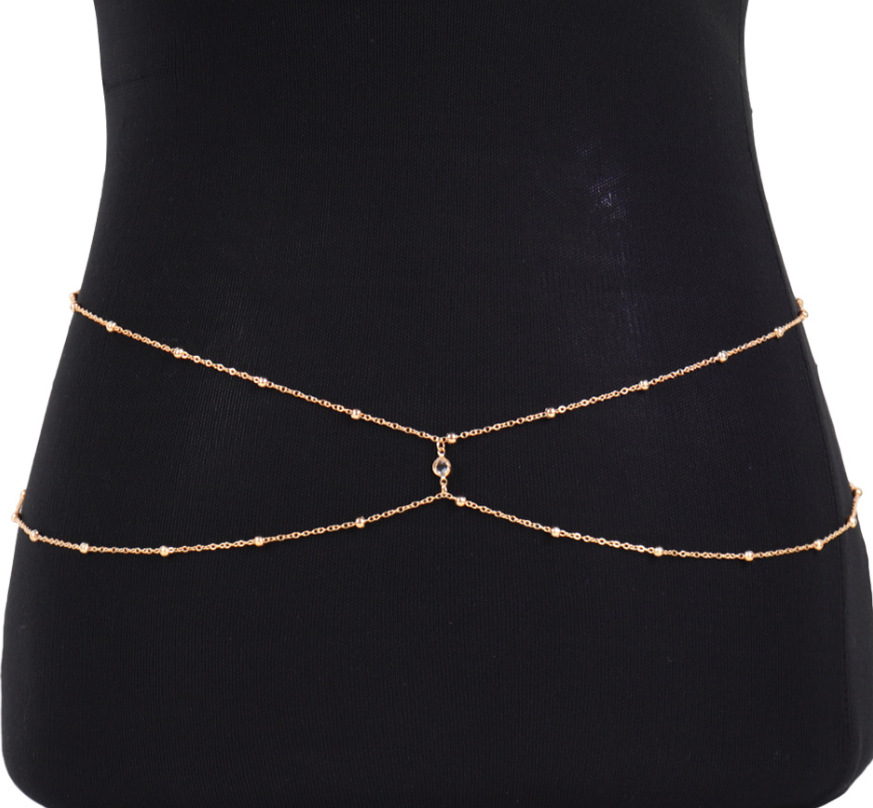 Clear Rhinestone Beaded Belly  - Body Jewelry For Sale review and price