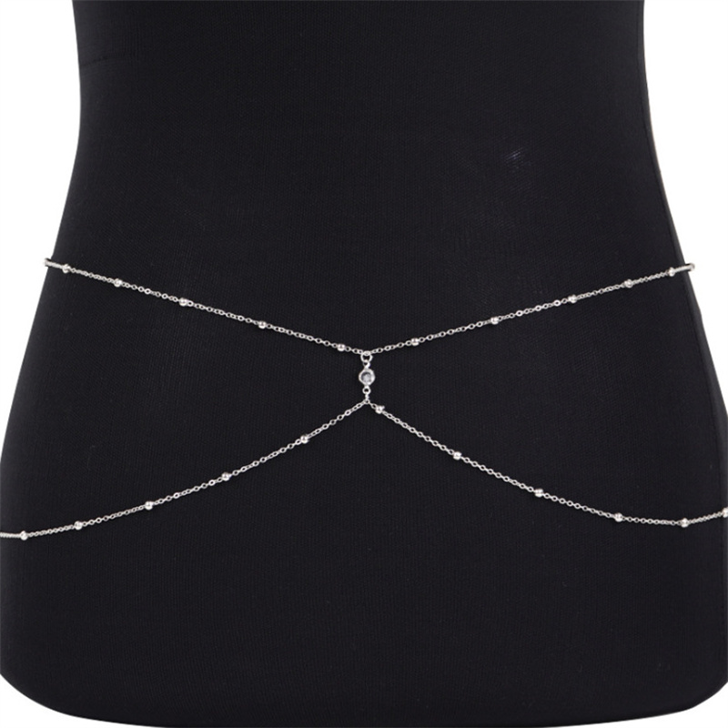 Clear Rhinestone Beaded Belly  - Body Jewelry For Sale review and price