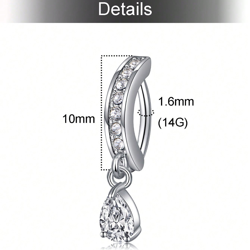1PC 14G 10mm Belly Button Ring - Belly Bar Titanium review and price