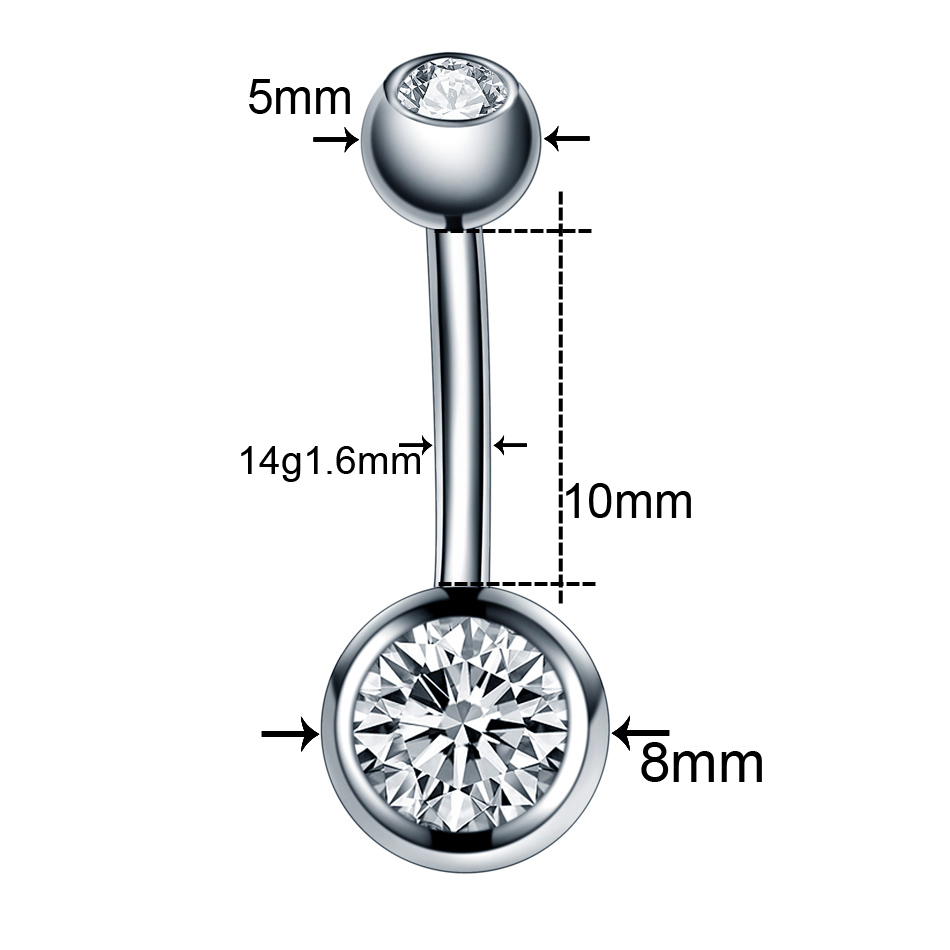 10Pcs /Lot 14G Titanium Navel  - Belly Bar Titanium review and price
