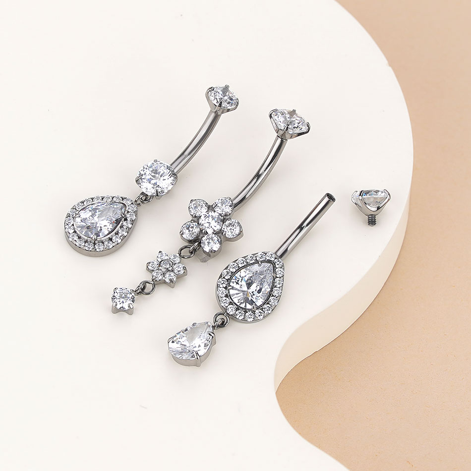 1Pc G23 Titanium Dangle Belly  - Belly Bar Titanium review and price