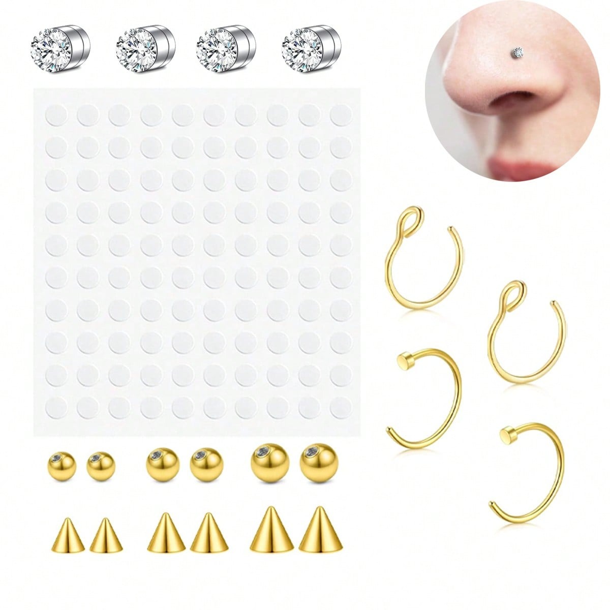 Fake Nose Rings Fake Septum Fo - Body Jewelry Piercing review and price
