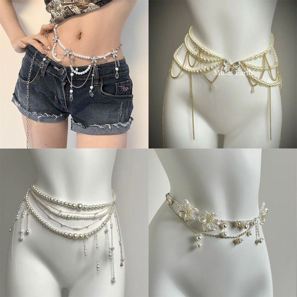 Fashion Elegant Pearl Waist Ch - Body Jewelry For Sale review and price