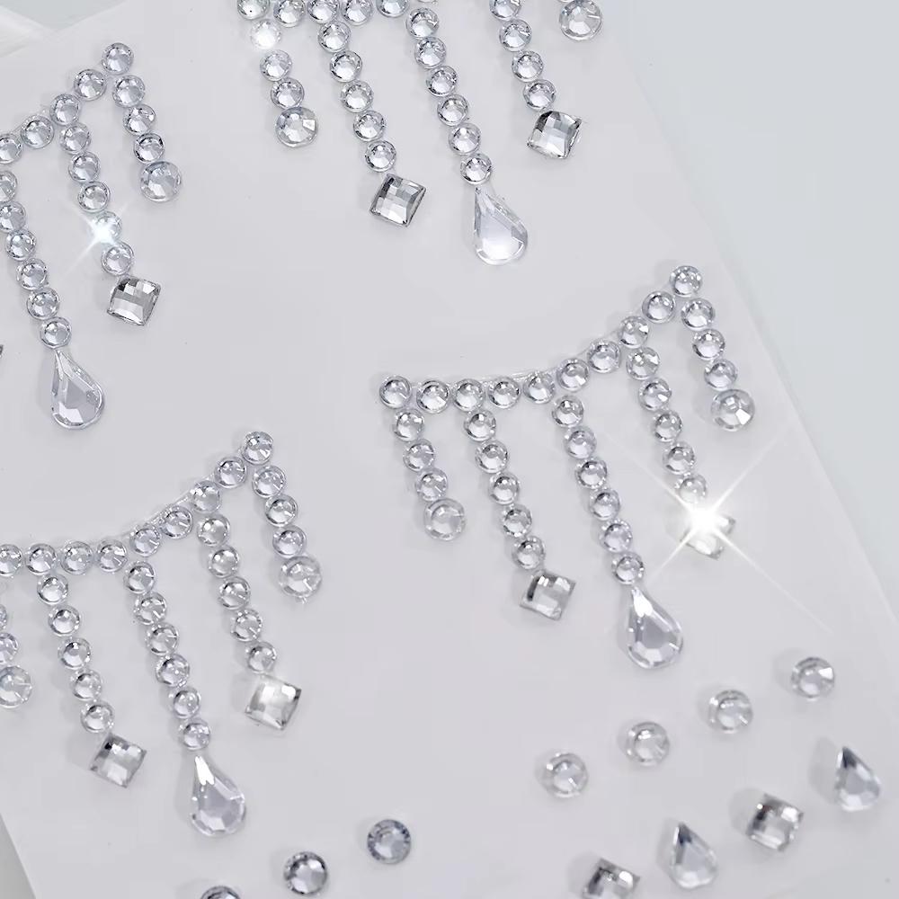 1/5 Sheets Face Jewels Sticker - Body Jewelry Diamond review and price