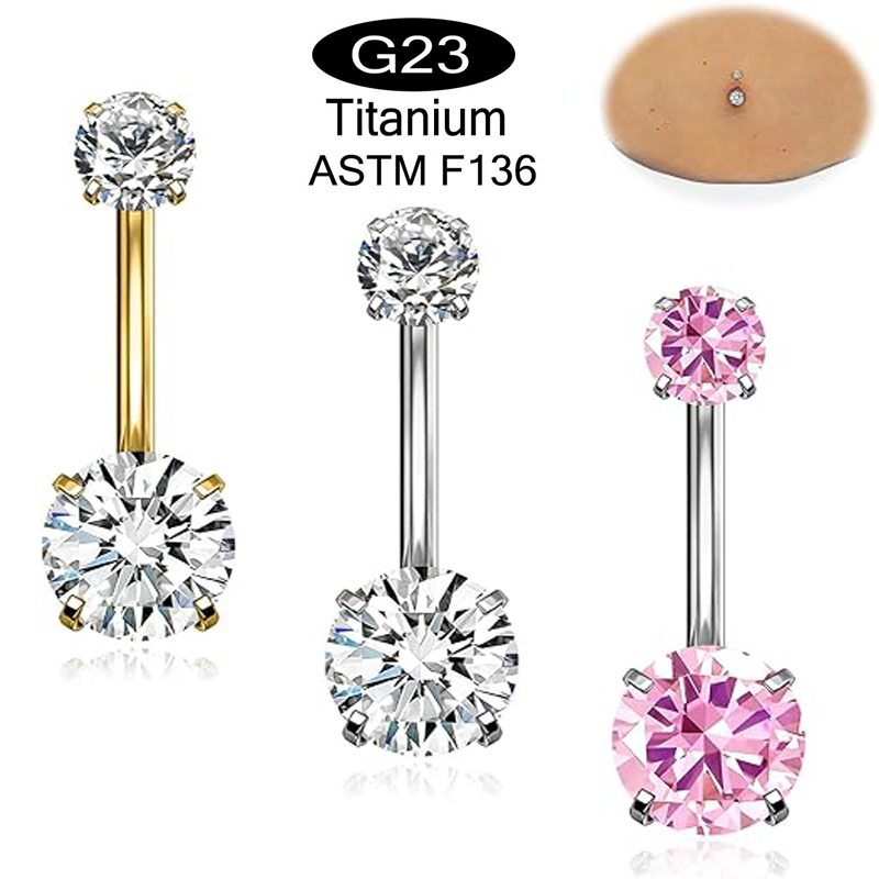 1PC G23 Titanium Belly Button  - Belly Bar Titanium review and price